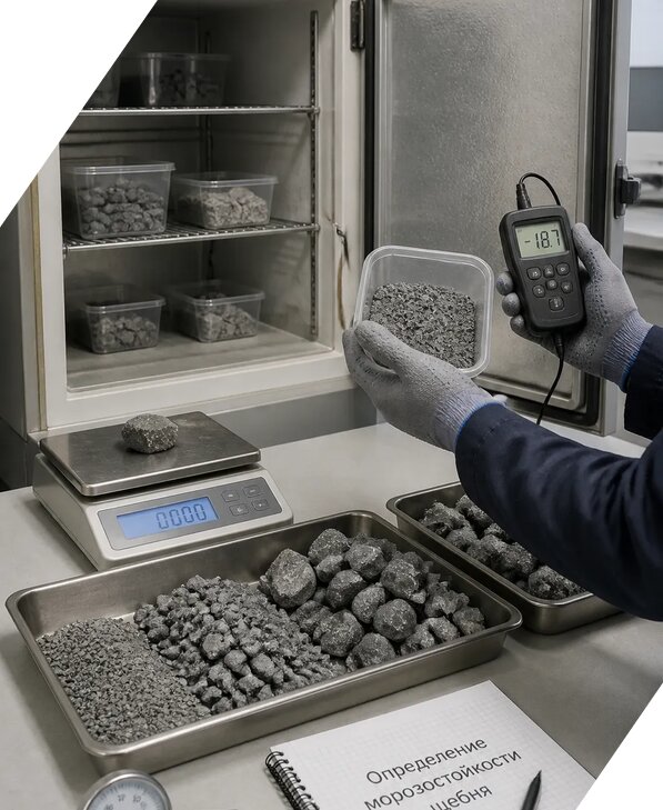 Определение морозостойкости щебня в Рубцовске от 3540 р. | ЭкспертизаРоссия