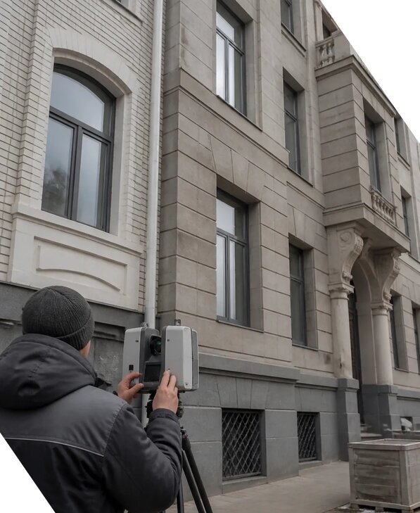 Лазерное сканирование фасадов зданий для обследования в Рубцовске